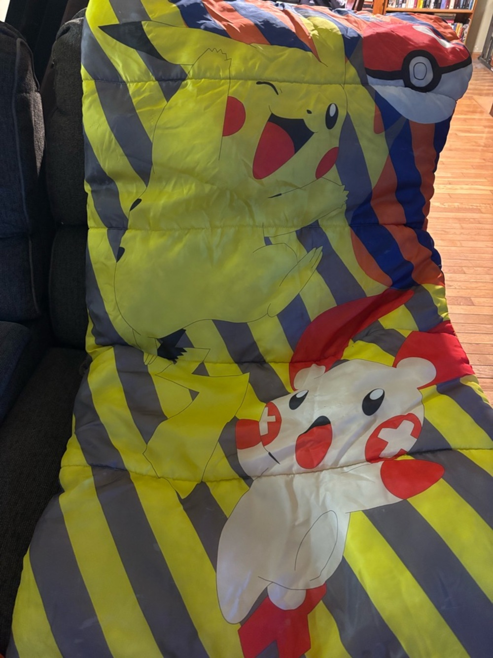 Pikachu Pokémon kids sleeping bag- Bright Yellow & Red